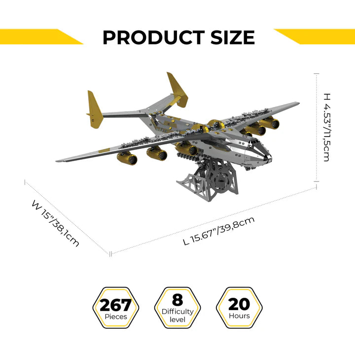 Metal Time AN-225 Mriya Official Exclusive Edition Double Color - DIY Metal Model Kit
