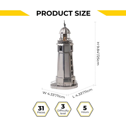 Metal Time Sailor's Companion La Jument Lighthouse - DIY Metal Model Kit