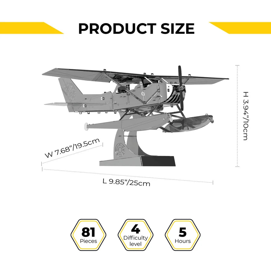 Metal Time Breeze Drifter Cessna Seaplane - DIY Metal Model Kit
