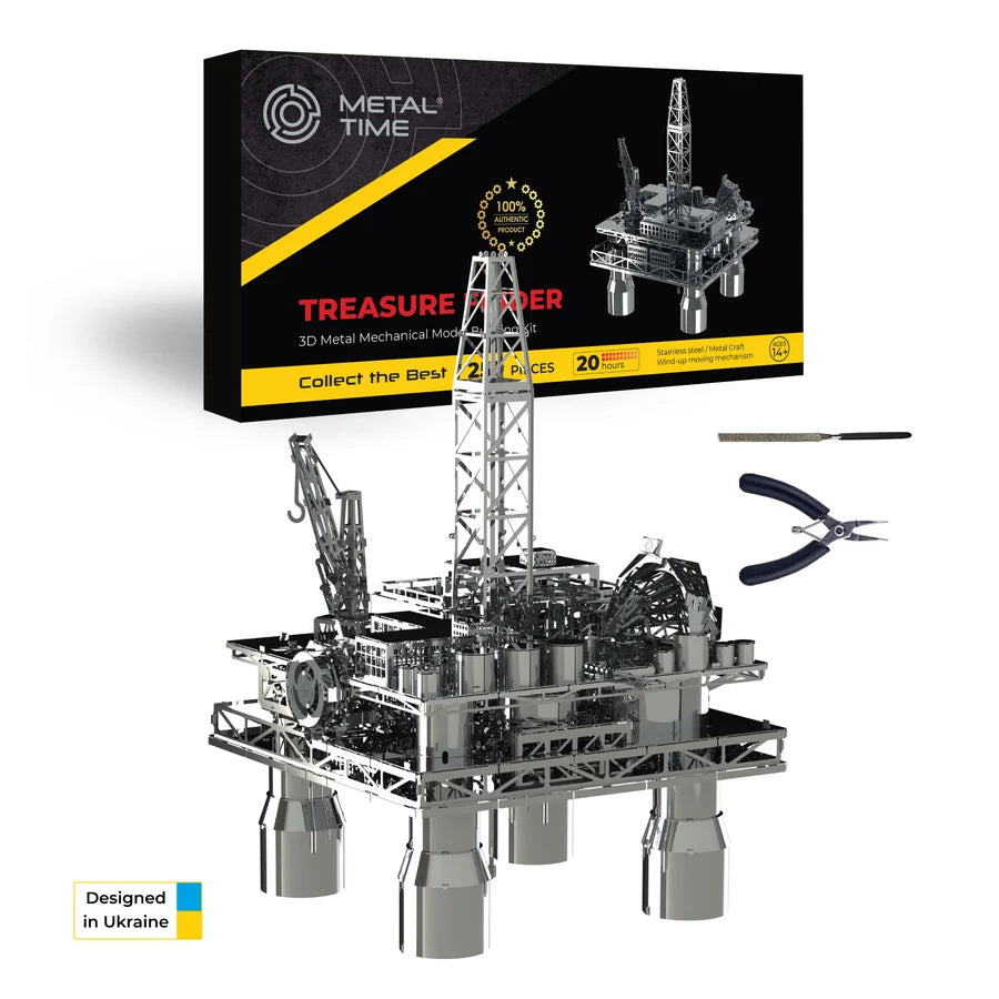 Metal Time Treasure Finder Oil Rig - DIY Metal Model Kit