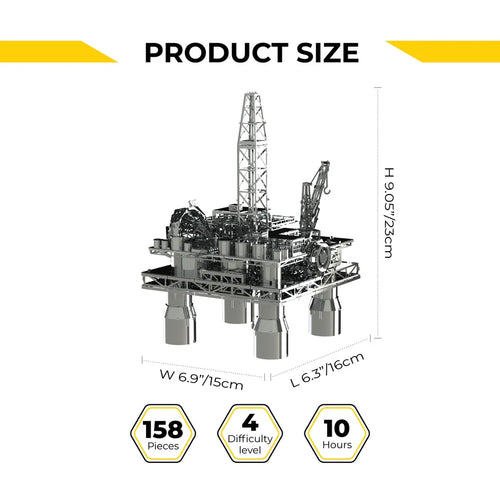 Metal Time Treasure Finder Oil Rig - DIY Metal Model Kit