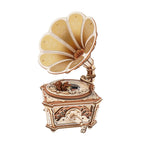 Diva Gramophone Music Box – 3D Wooden Mechanical Model Kit