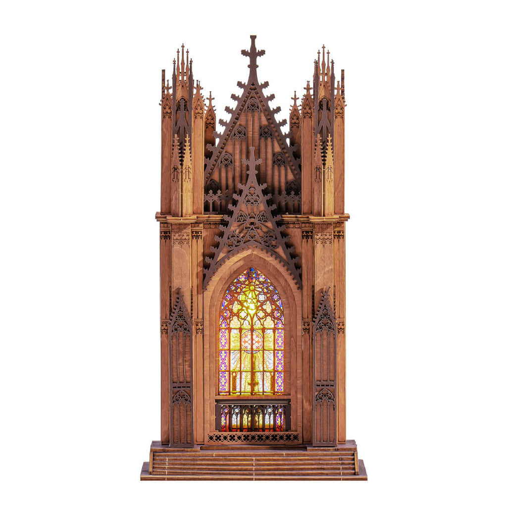 Rolife Twin-Tower Cathedral – 3D Wooden Puzzle Kit