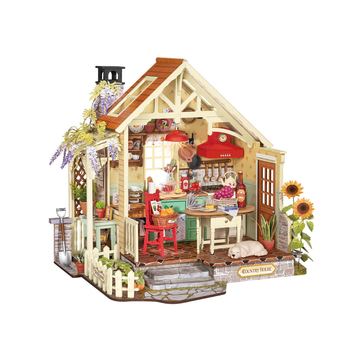 Rolife Sunlit Farmhouse Kitchen – DIY Miniature House Kit