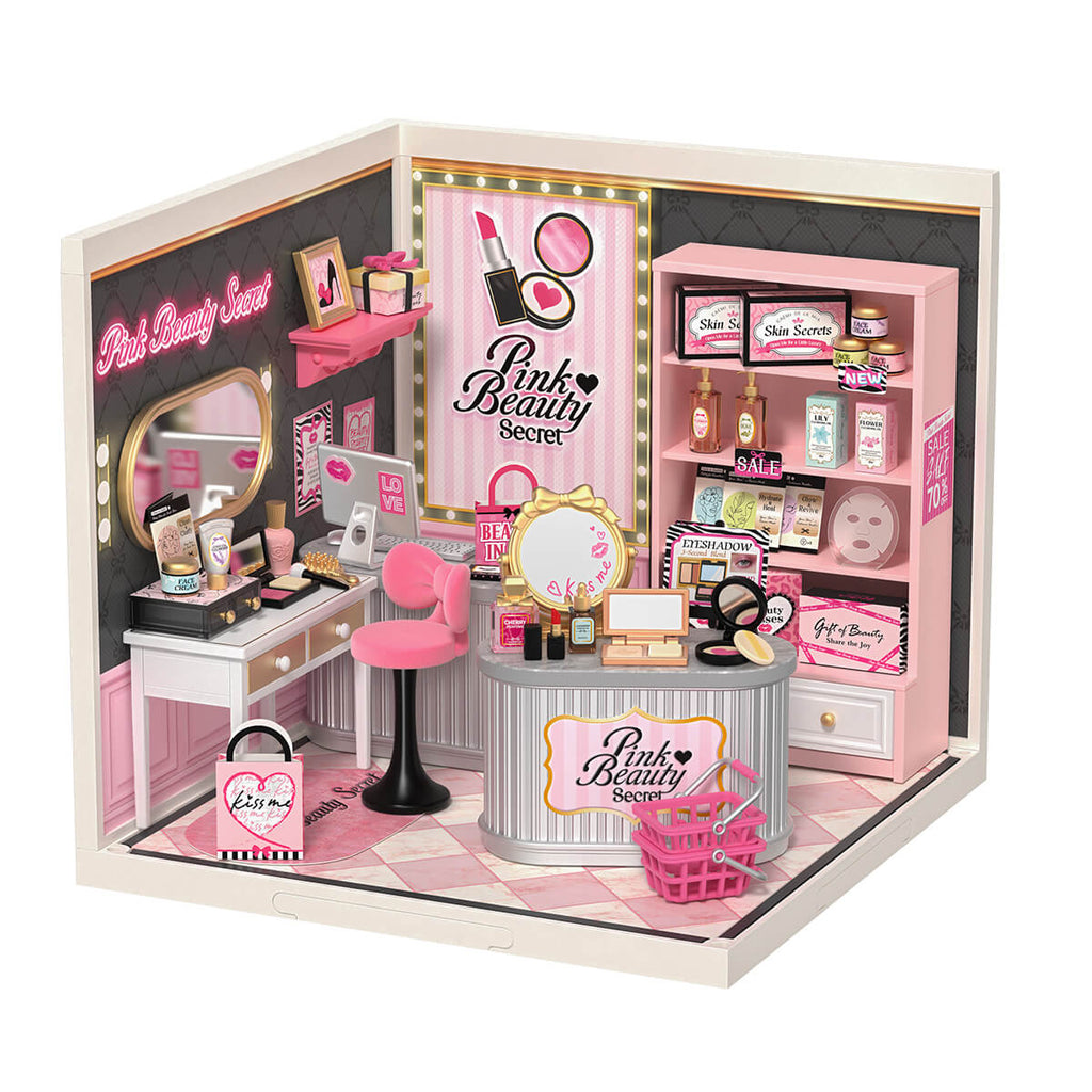 Pink Beauty Secret – DIY Miniature Dollhouse Kit