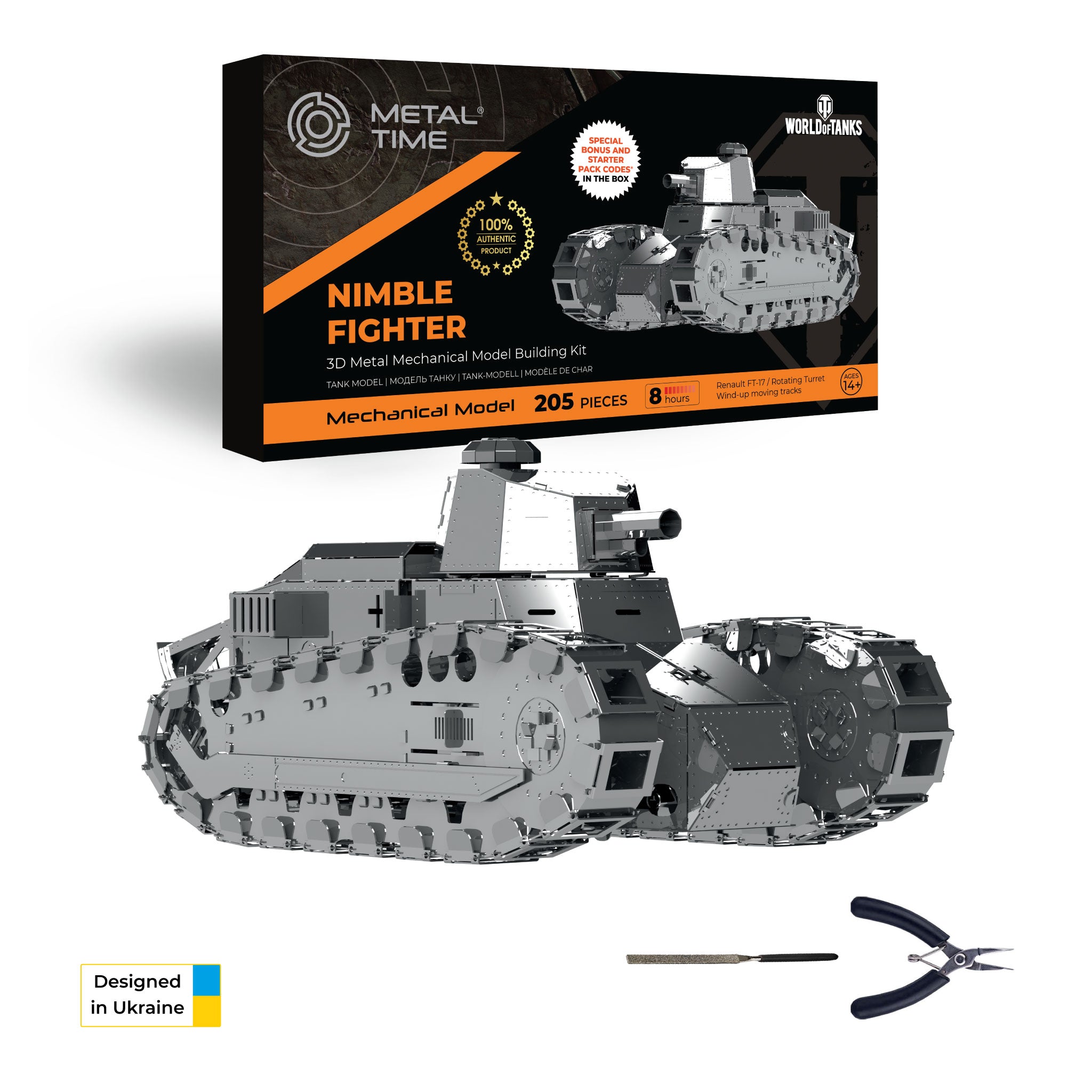 Metal Time Renault FT-17 Nimble Fighter Tank – DIY Metal Model Kit