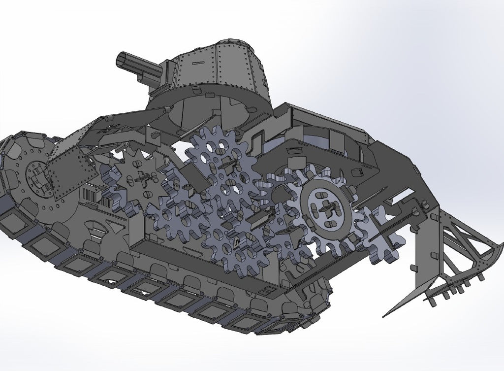 Metal Time Renault FT-17 Nimble Fighter Tank – DIY Metal Model Kit
