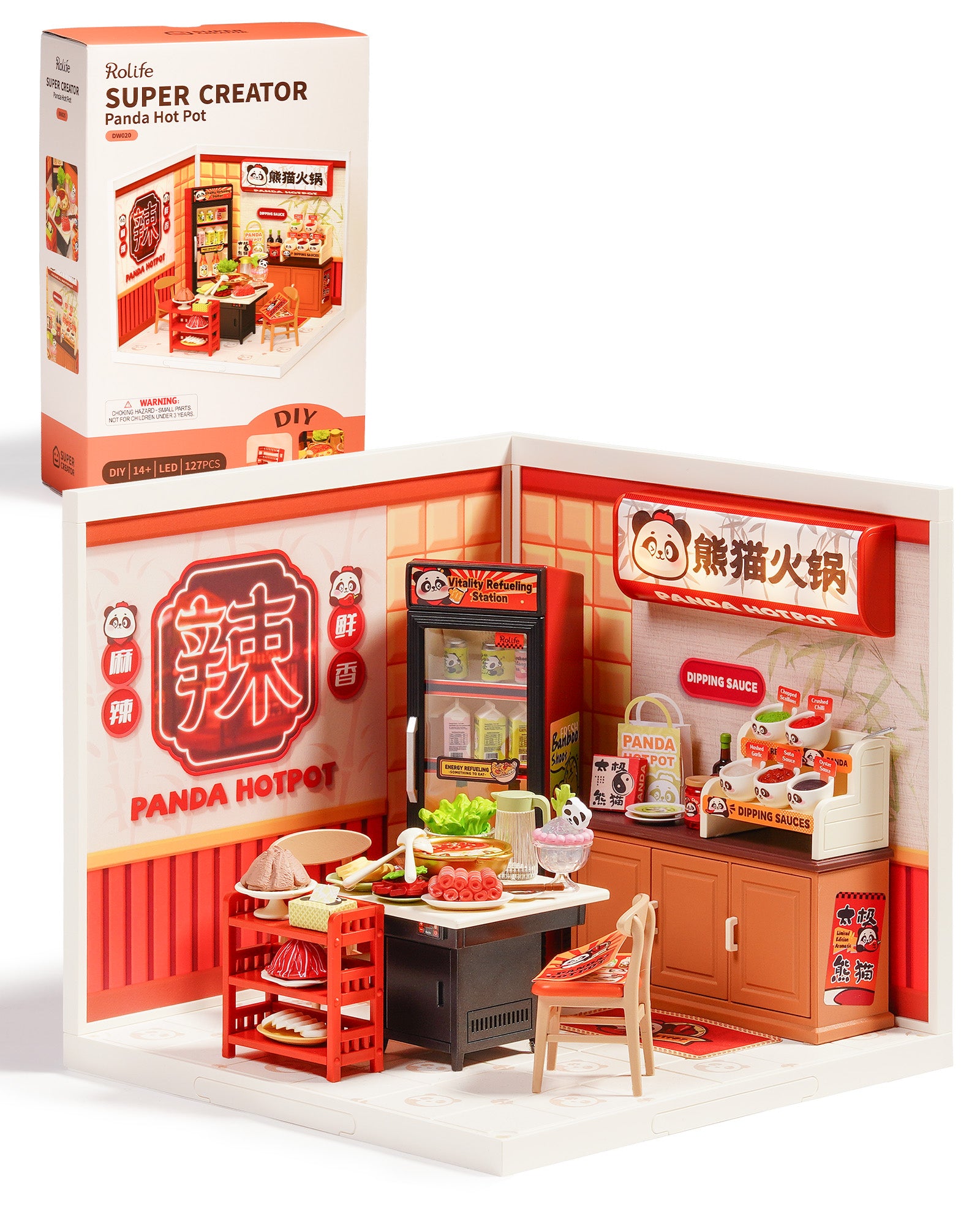 Panda Hot Pot Restaurant – DIY Miniature House Kit