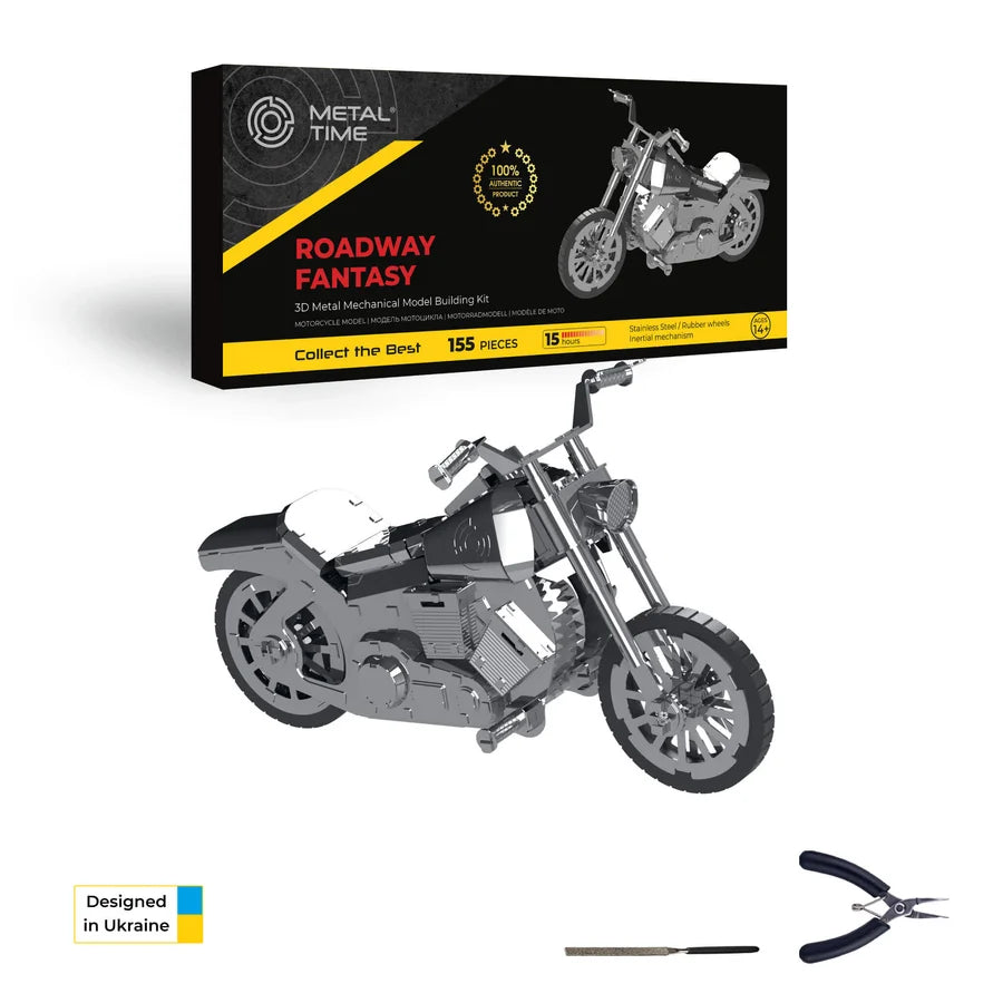Metal Time Roadway Fantasy Harley Motorcycle - DIY Metal Model Kit