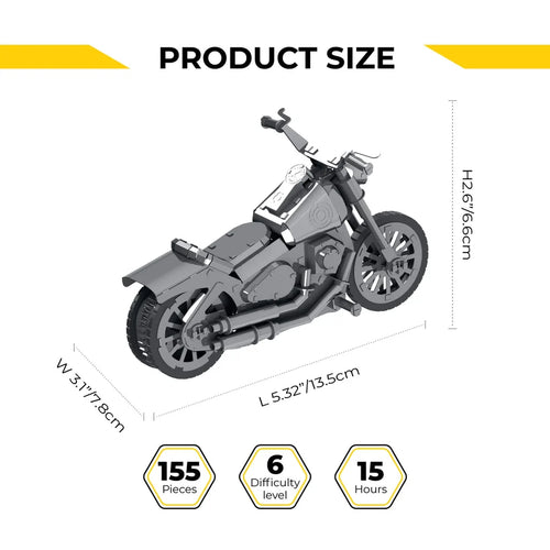 Metal Time Roadway Fantasy Harley Motorcycle - DIY Metal Model Kit