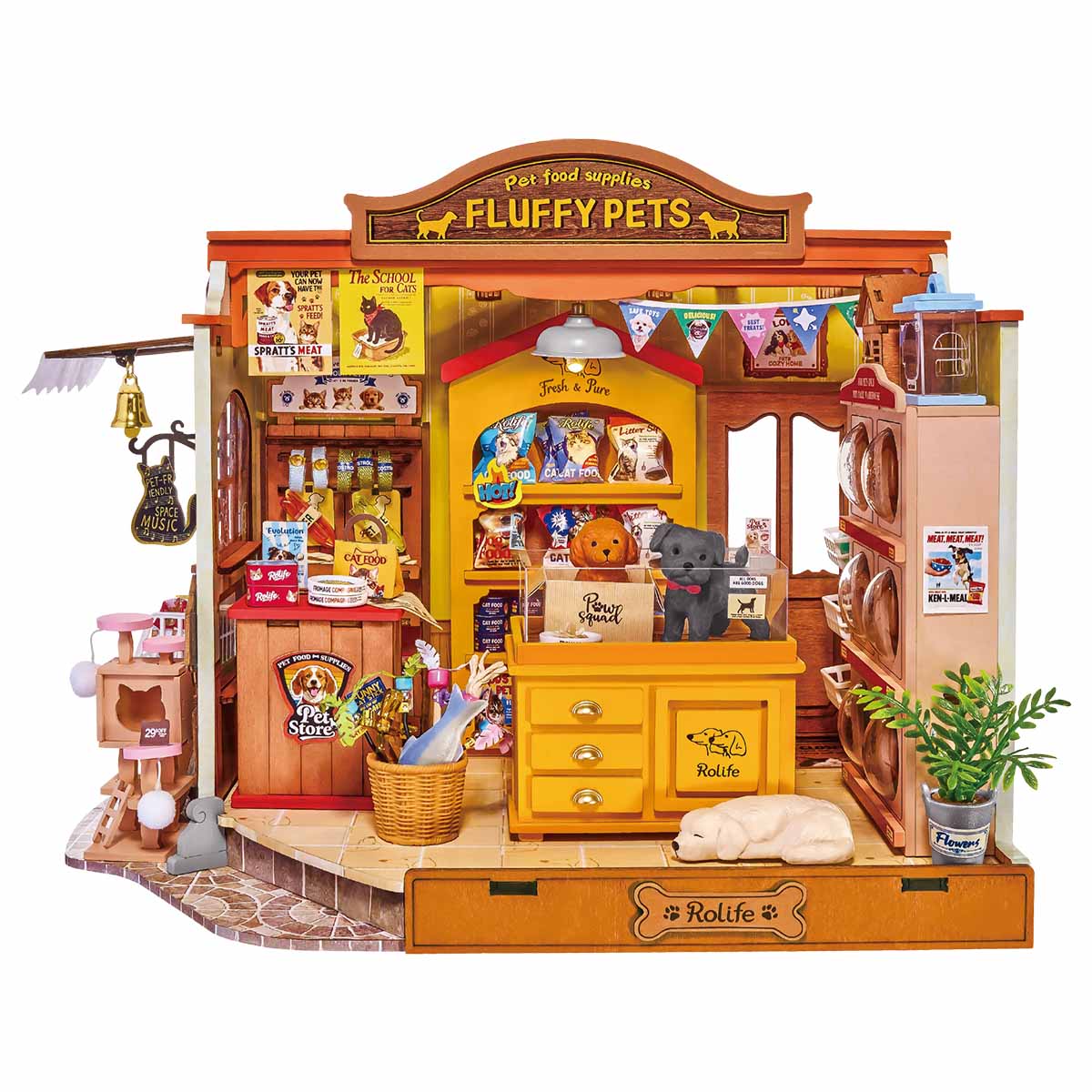 Rolife Fluffy Friends Store – DIY Miniature House Kit
