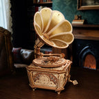Diva Gramophone Music Box – 3D Wooden Mechanical Model Kit