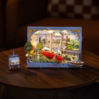 Rowood Red Boats Wall Art – 3D Wooden Puzzle Kit