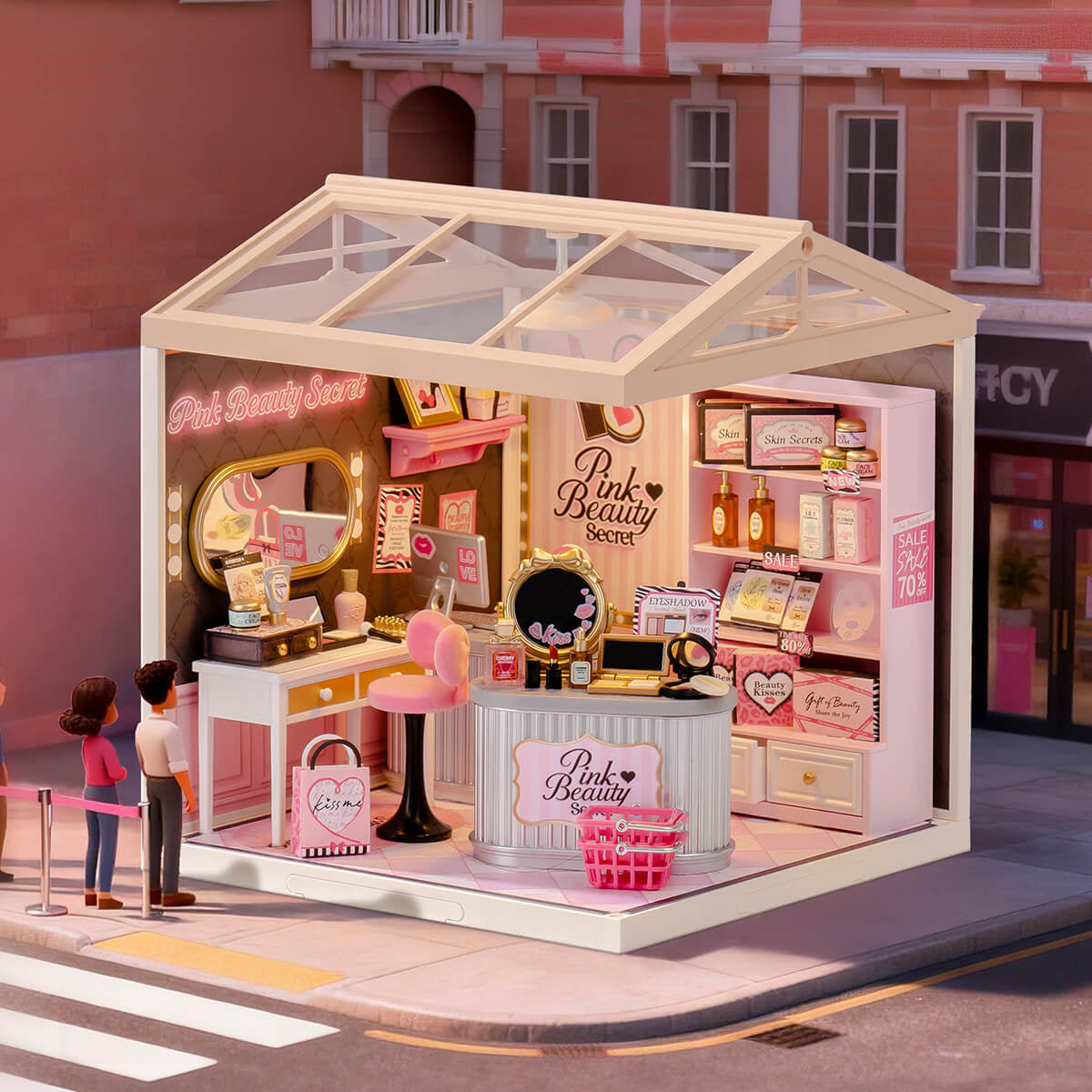 Pink Beauty Secret – DIY Miniature Dollhouse Kit
