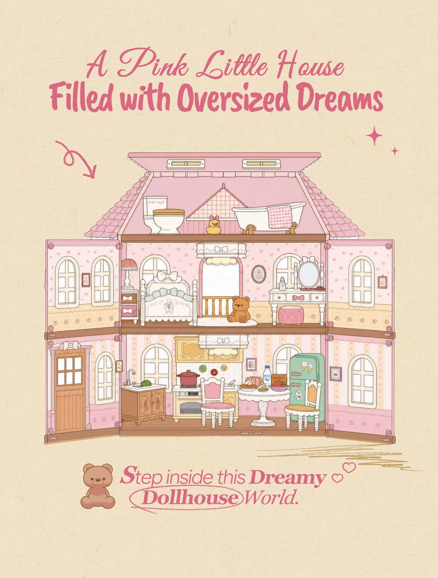 Rolife Haley Island Fairy Rose Cottage – DIY Miniature House Kit