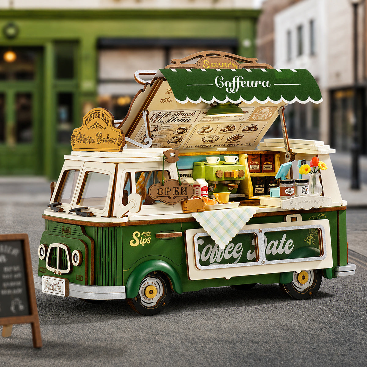 Leo’s Coffee Truck – 3D Wooden Puzzle Model Kit