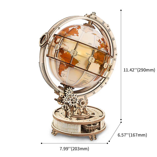 The Luminous Globe – 3D Wooden Puzzle Kit