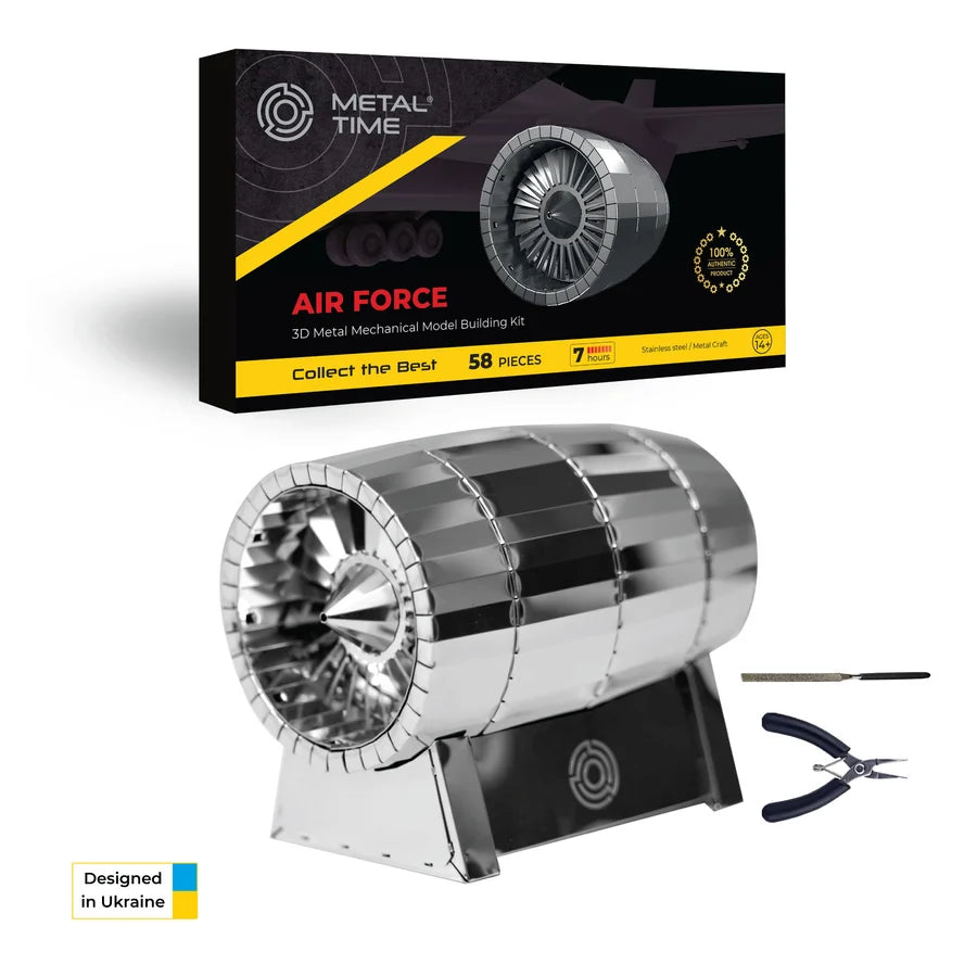 Metal Time Air Force Jet Engine - DIY Metal Model Kit