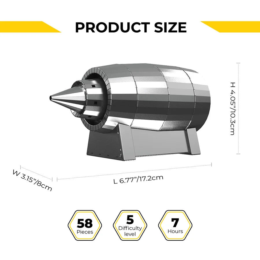Metal Time Air Force Jet Engine - DIY Metal Model Kit