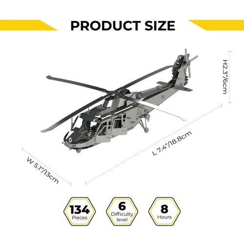 Metal Time Lifting Spirit Helicopter - DIY Metal Model Kit