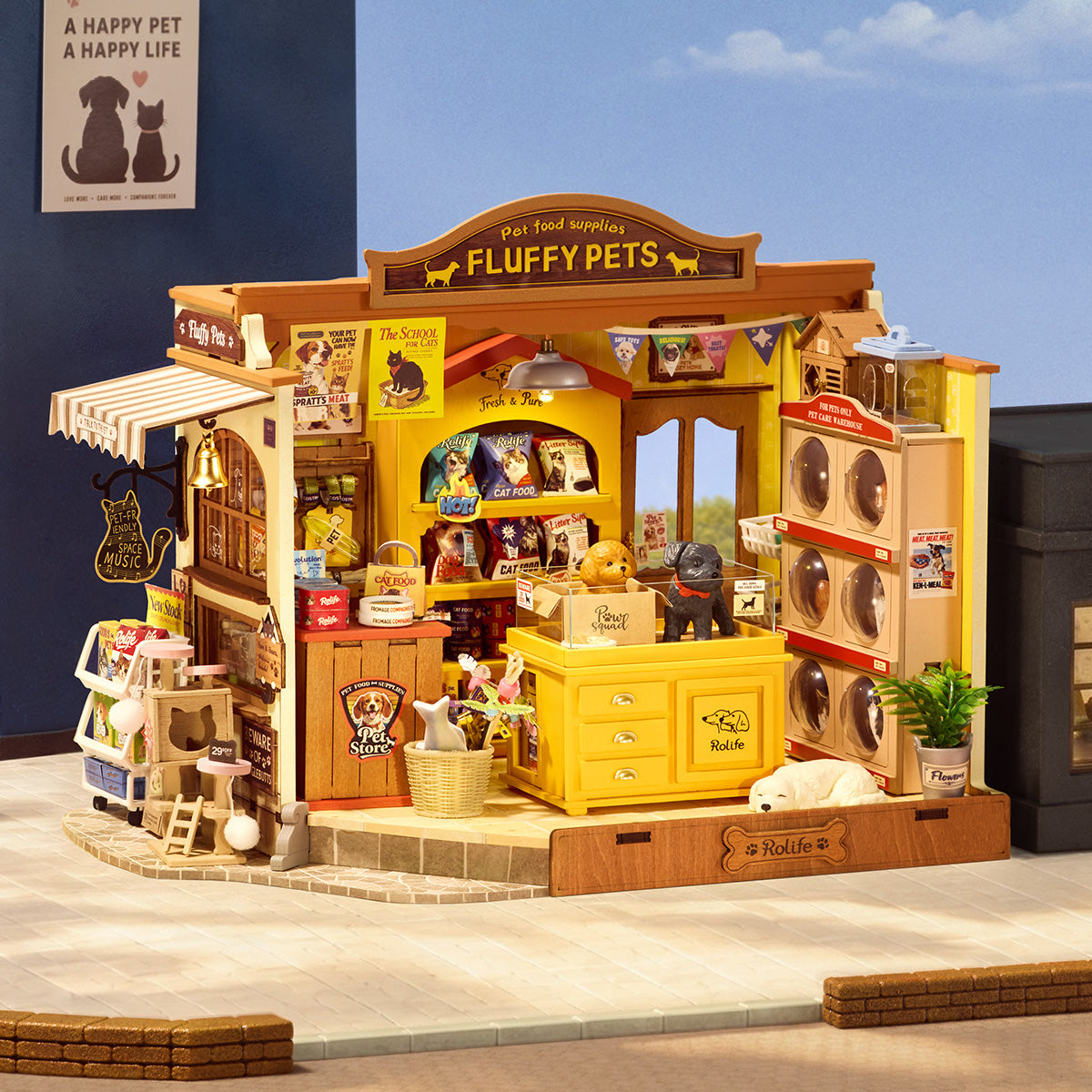 Rolife Fluffy Friends Store – DIY Miniature House Kit
