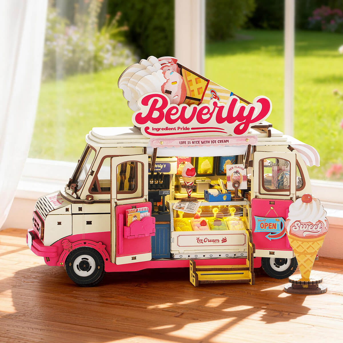 Beverly’s Ice Cream Truck – 3D Wooden Puzzle Model Kit