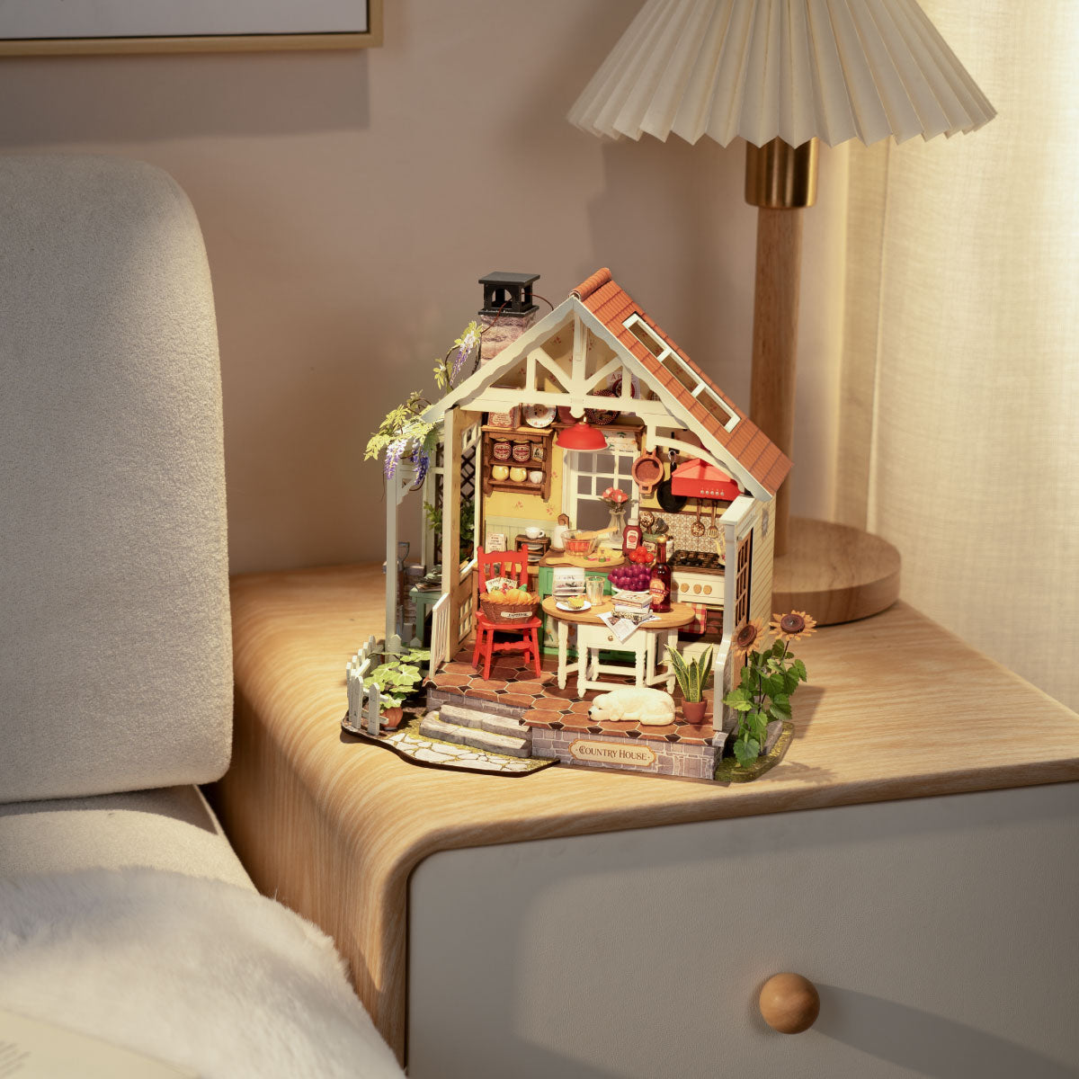 Rolife Sunlit Farmhouse Kitchen – DIY Miniature House Kit