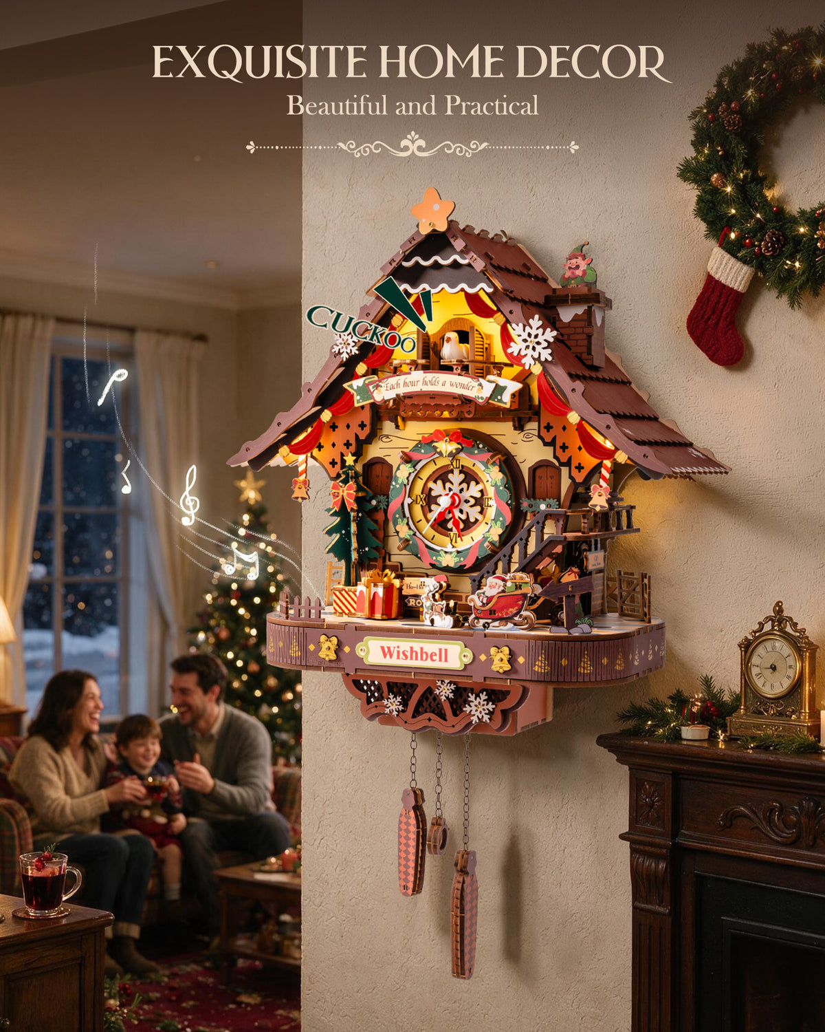 ROKR Christmas Cuckoo Clock – DIY Mechanical Model Kit