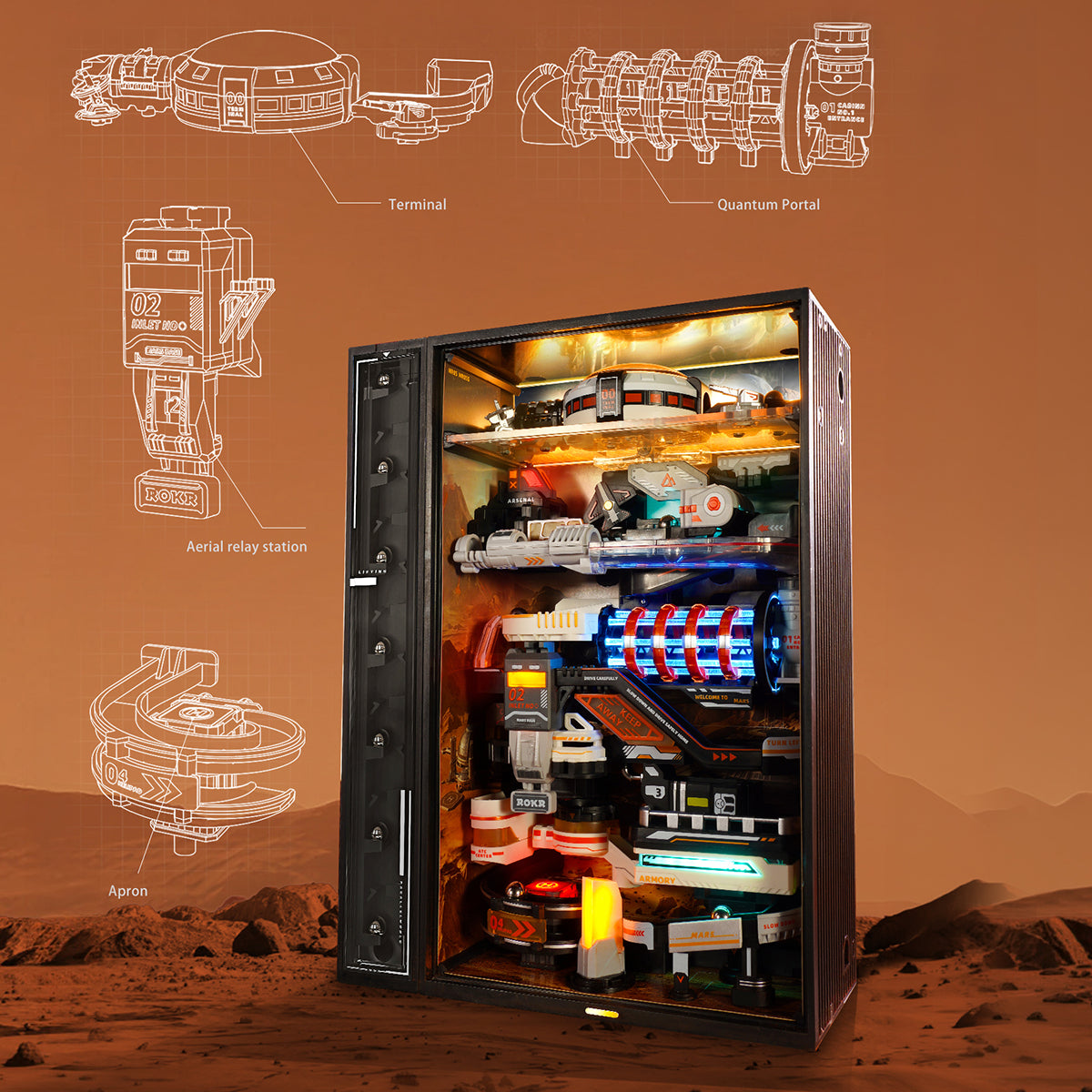 Rokr Mars Outpost Marble Run – DIY Mechanical Model Kit