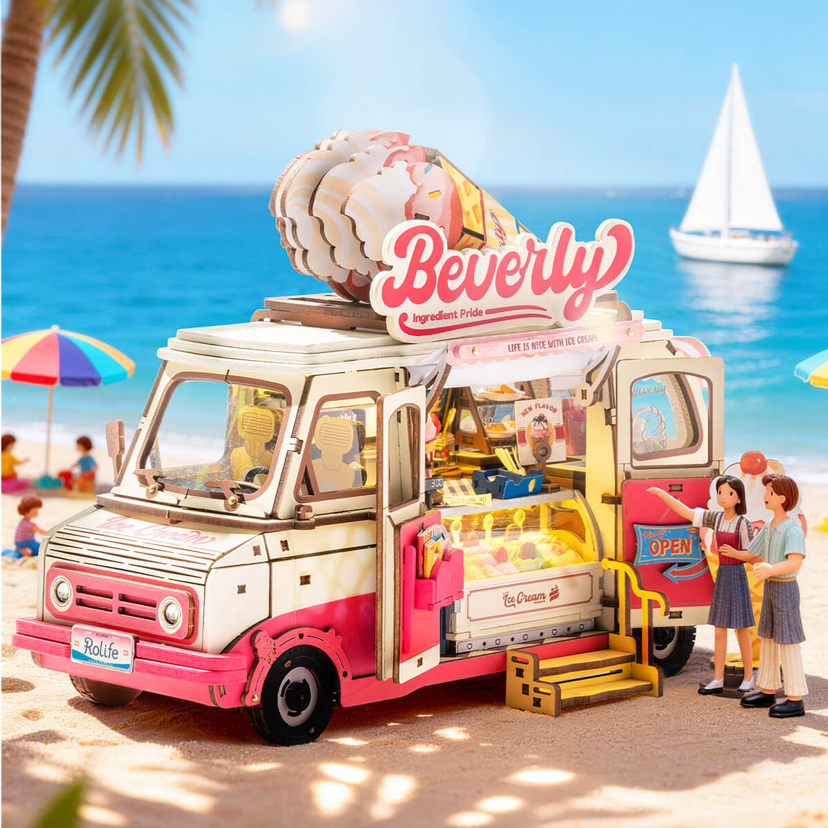 Beverly’s Ice Cream Truck – 3D Wooden Puzzle Model Kit