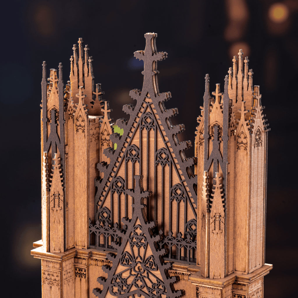 Rolife Twin-Tower Cathedral – 3D Wooden Puzzle Kit