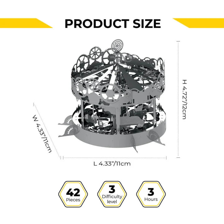 Metal Time Riding the Best Carousel - DIY Metal Model Kit