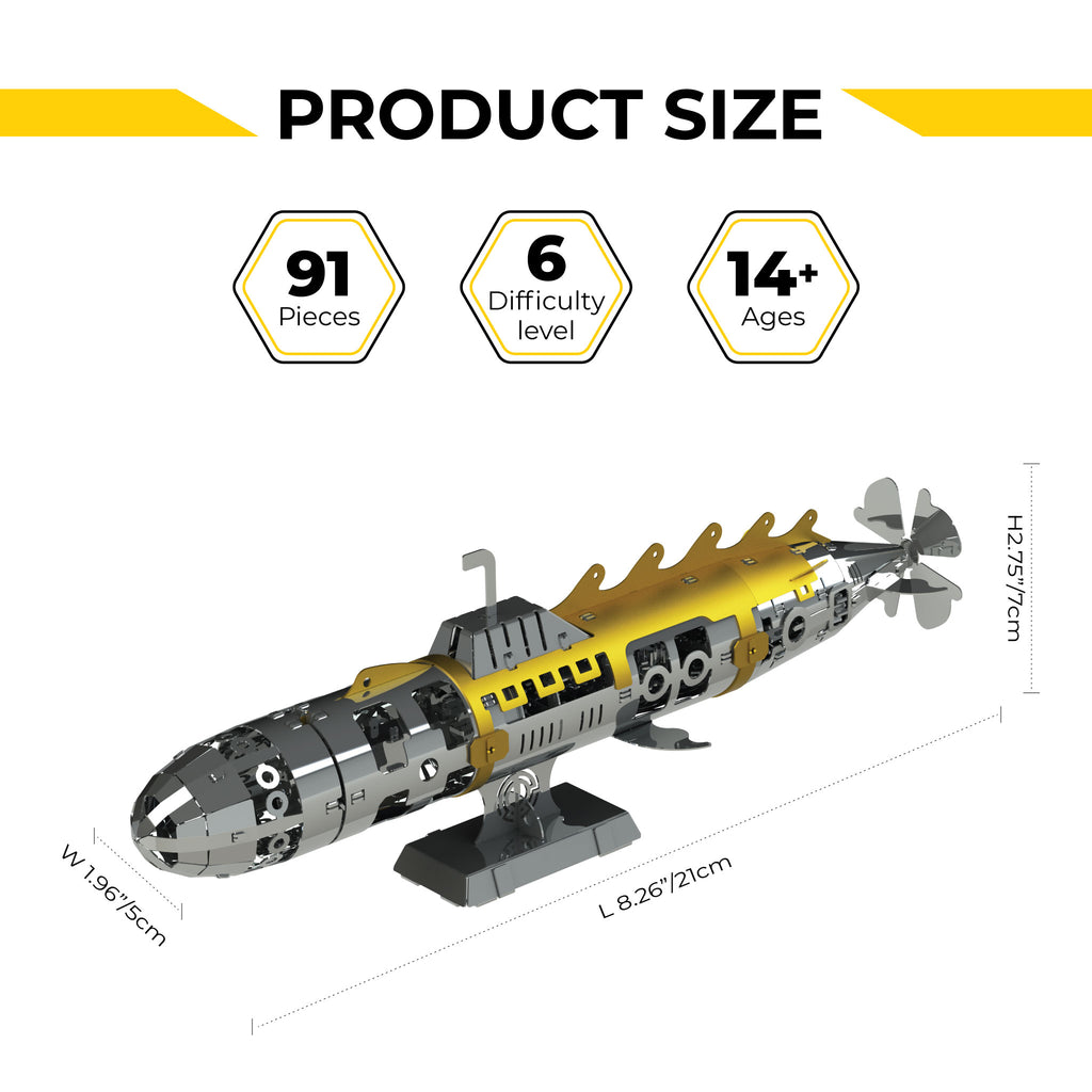 Metal Time Elusive Nautilus Submarine - DIY Metal Model Kit