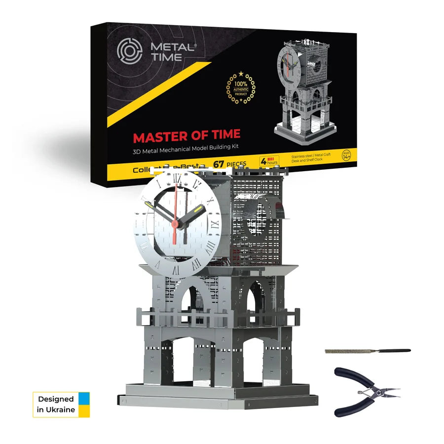 Metal Time Master of Time Stand Clock - DIY Metal Model Kit