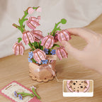 Rowood Pink Lily of the Valley – 3D Wooden Puzzle Kit