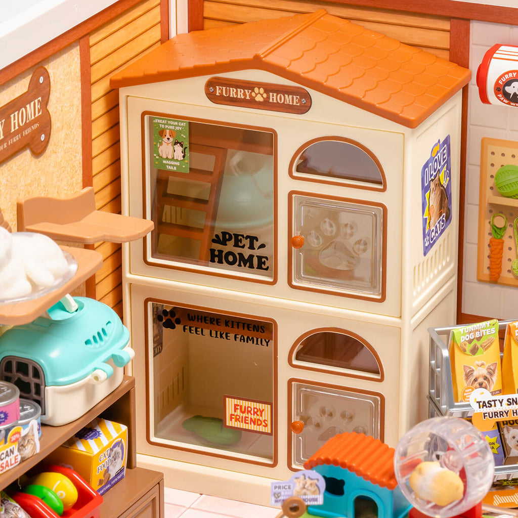 Furry Friends' Home – DIY Miniature Dollhouse Kit