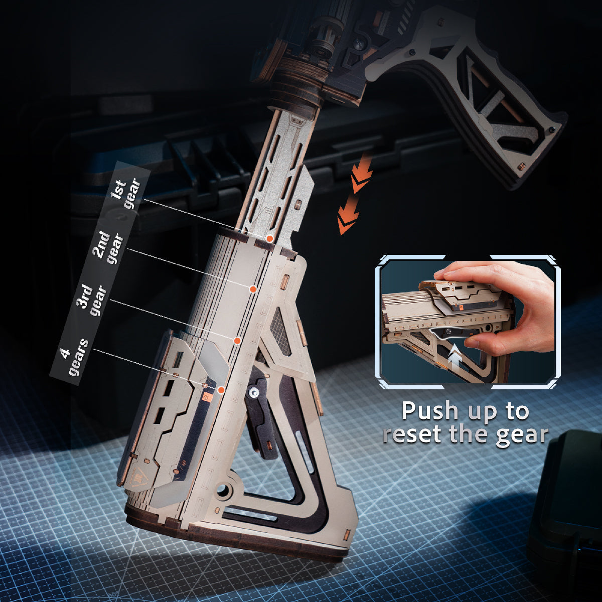 Rokr M416 Carbine – DIY Mechanical Model Kit