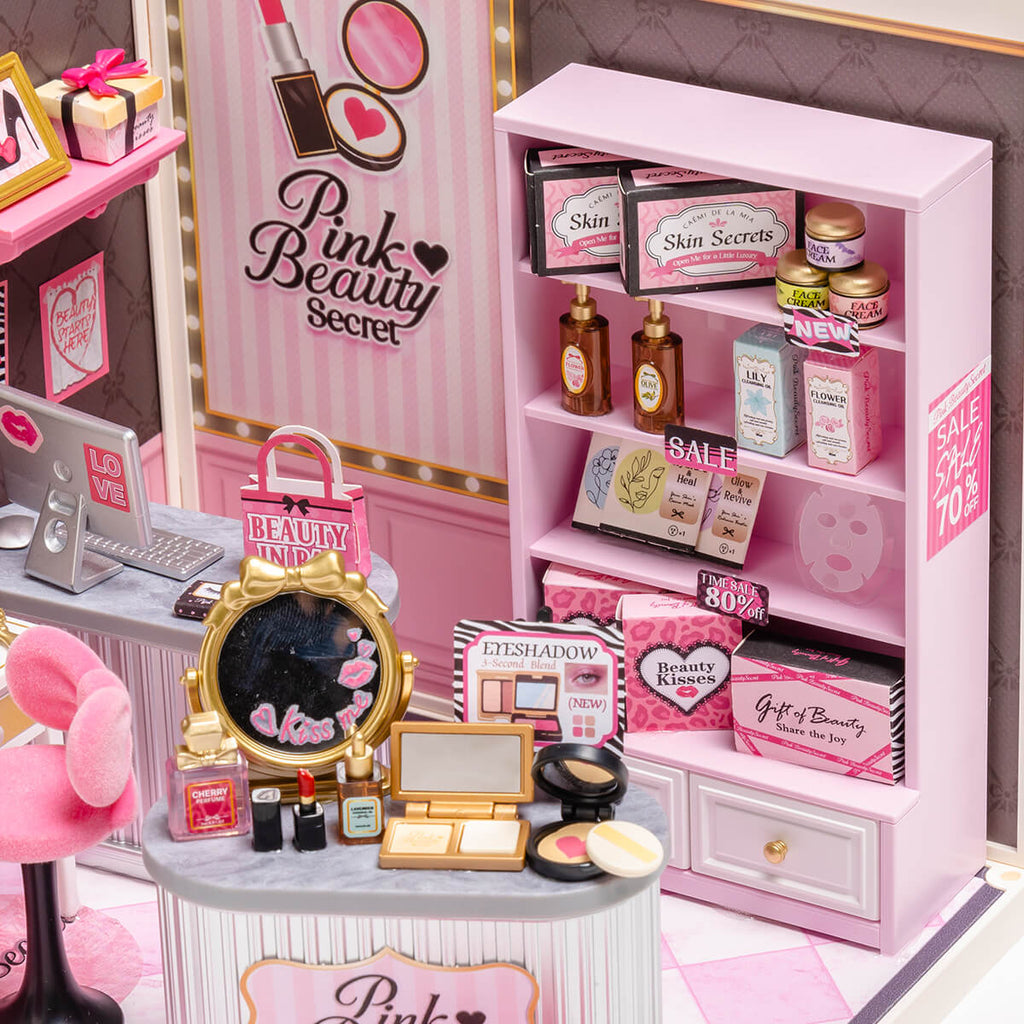 Pink Beauty Secret – DIY Miniature Dollhouse Kit
