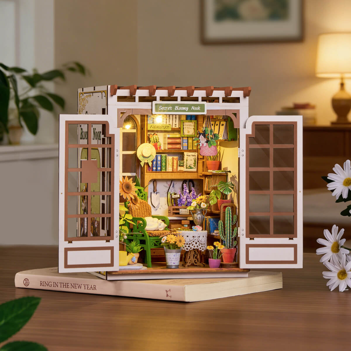 Rolife Secret Bloomy Nook – DIY Book Nook Kit