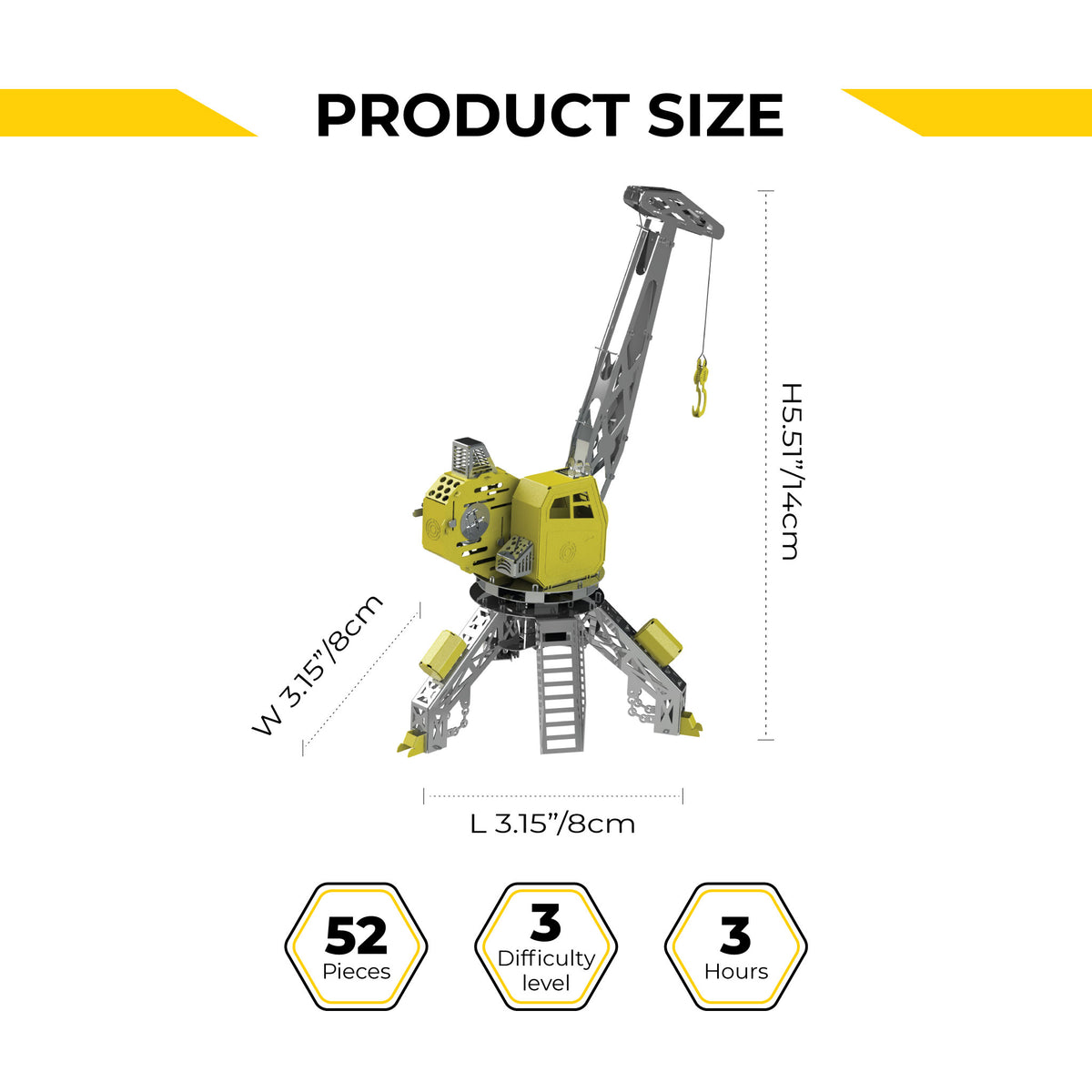 Metal Time Mighty Machine Crane - DIY Metal Model Kit