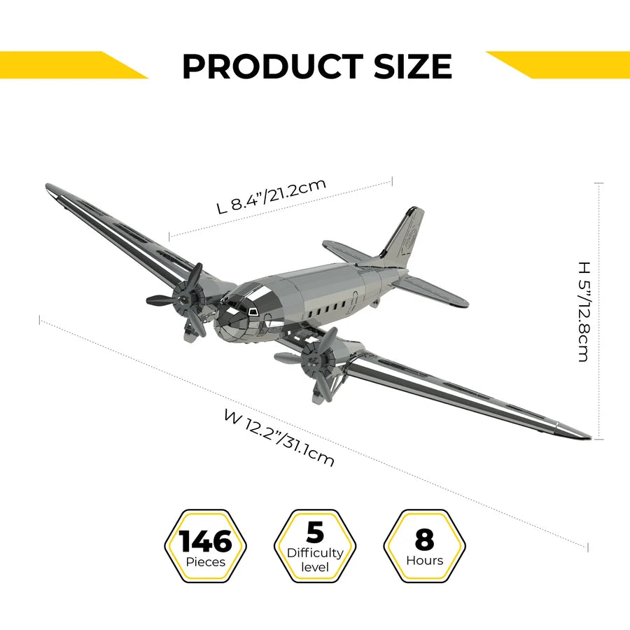 Metal Time Remarkable Douglas DC-3 - DIY Metal Model Kit