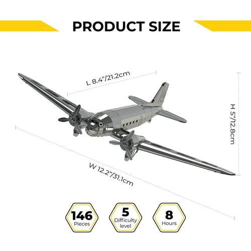 Metal Time Remarkable Douglas DC-3 - DIY Metal Model Kit