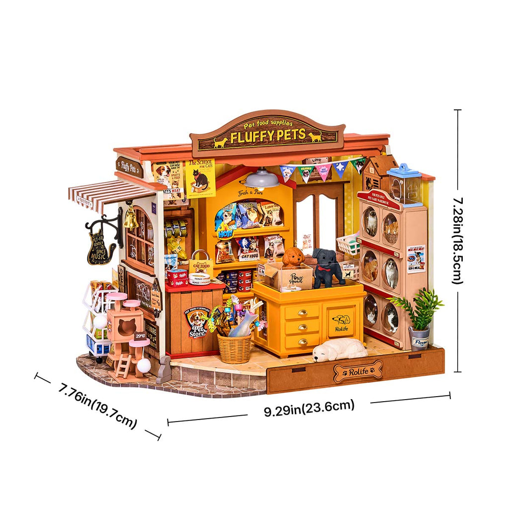 Rolife Fluffy Friends Store – DIY Miniature House Kit