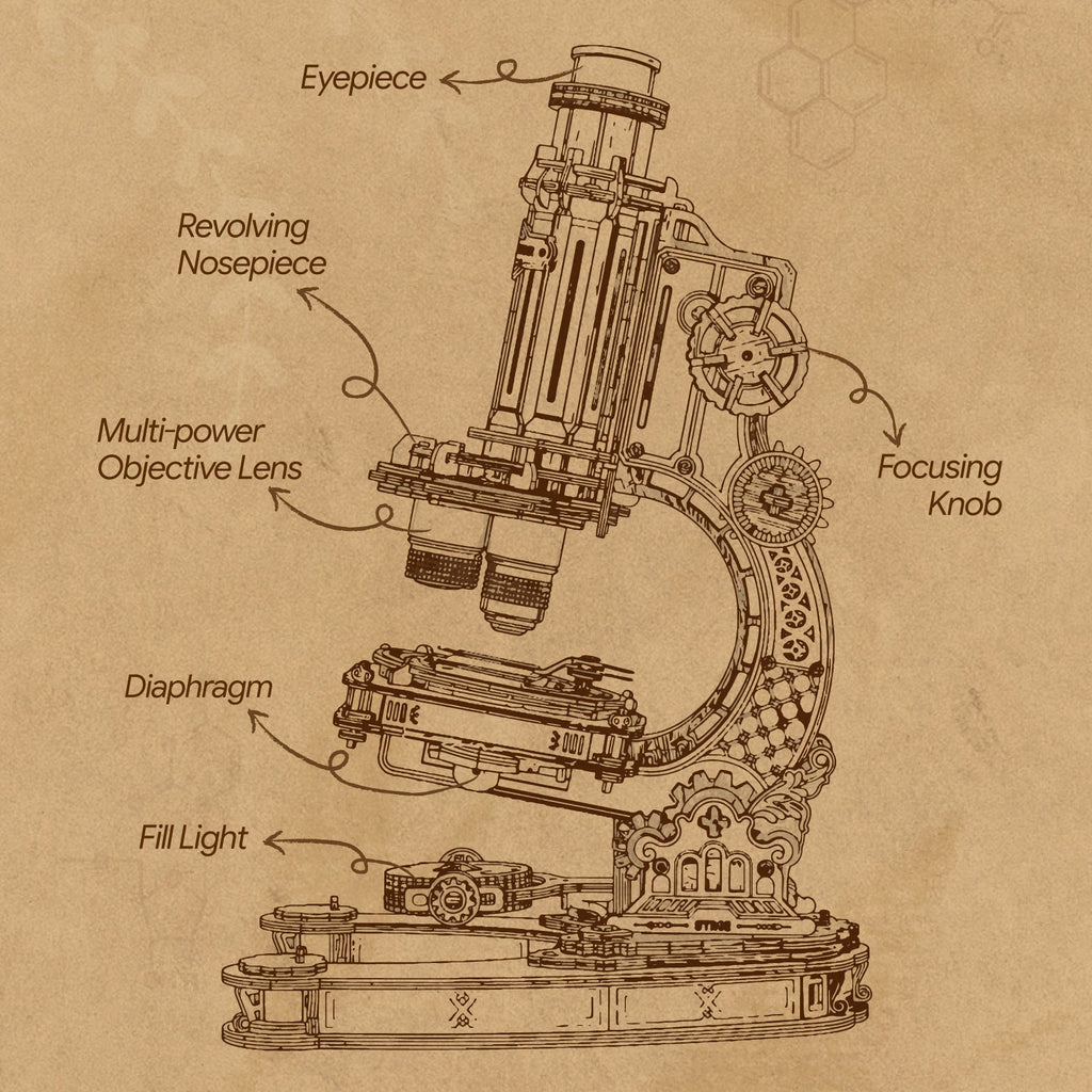 Rokr Microscope – DIY Mechanical Model Kit