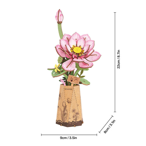 Rowood Lotus – 3D Wooden Puzzle Kit