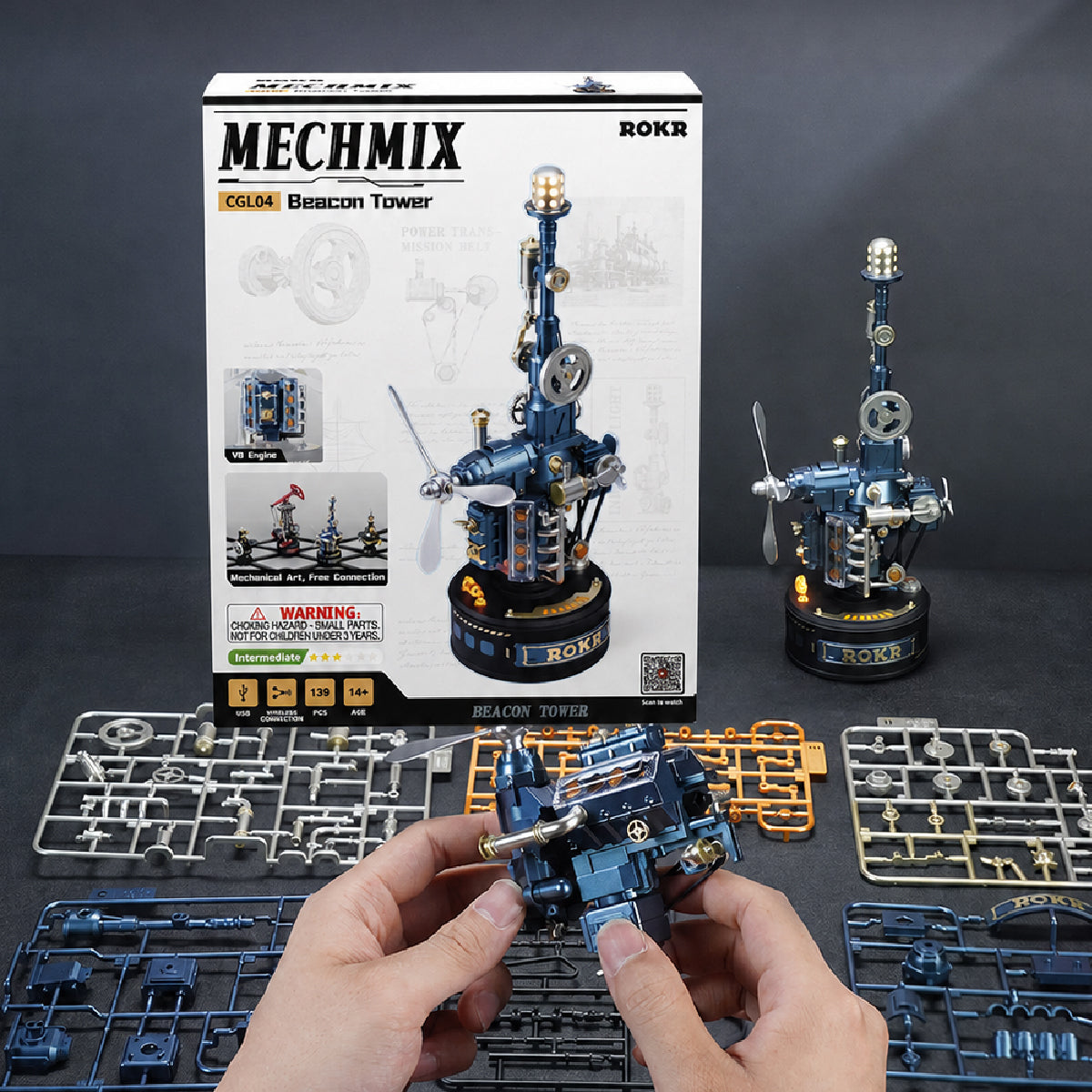 ROKR Beacon Tower – DIY Mechanical Model Kit
