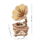 Diva Gramophone Music Box – 3D Wooden Mechanical Model Kit