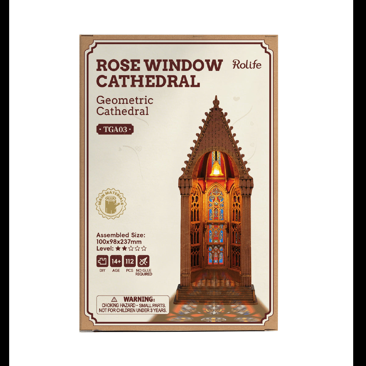 Rolife Geometric Cathedral – 3D Wooden Puzzle Kit