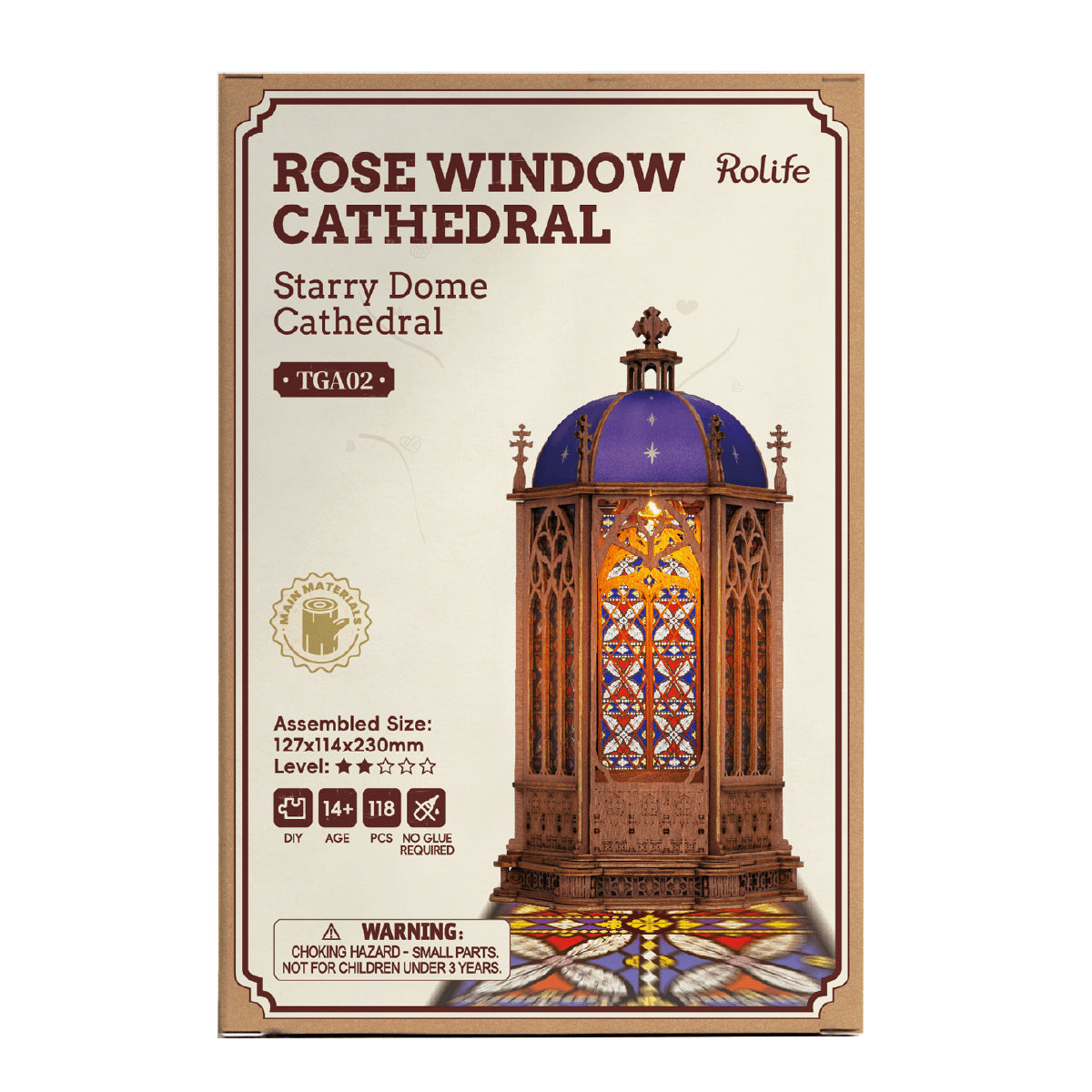 Rolife Starry Dome Cathedral – 3D Wooden Puzzle Kit