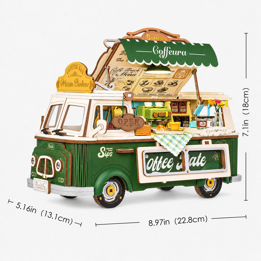 Leo’s Coffee Truck – 3D Wooden Puzzle Model Kit